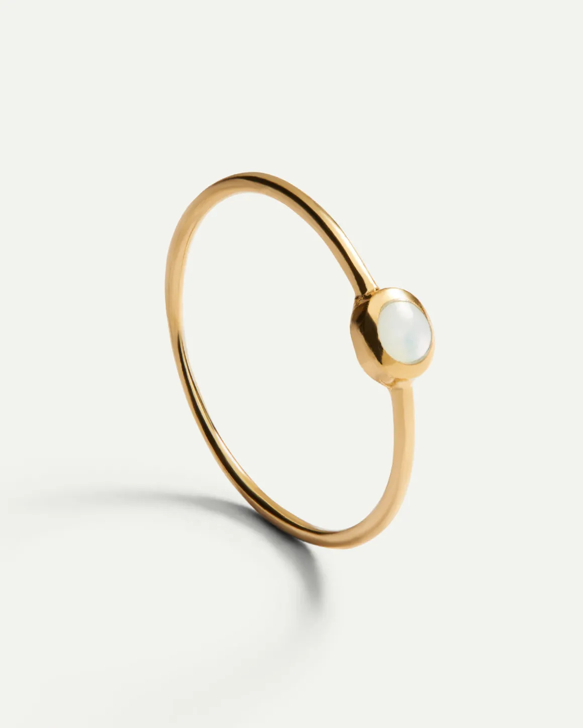 ANILLO PIEDRA BLANCA GOLD