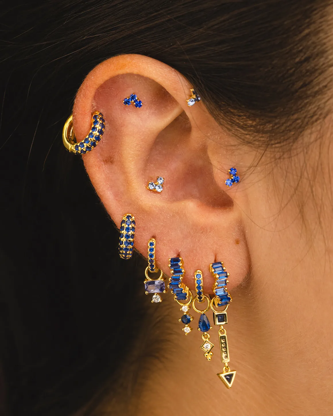 CHARM NORA BLUE GOLD