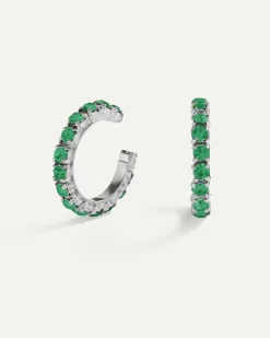 PENDIENTES ARLA GREEN SILVER