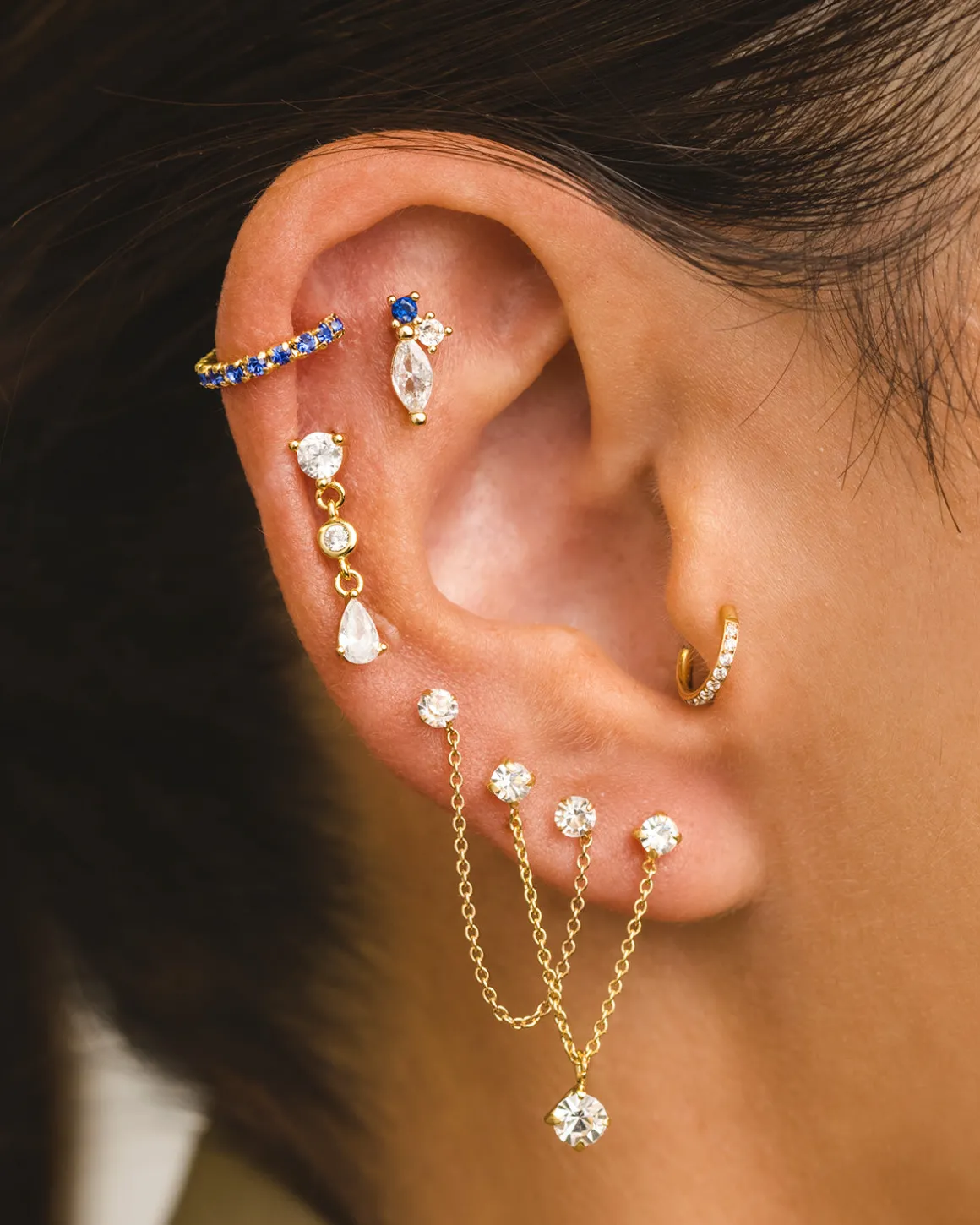 PENDIENTES ARLA MINI BLUE SILVER