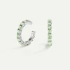 PENDIENTES ARLA MINI GREEN LIGHT SILVER