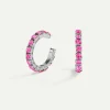 PENDIENTES ARLA MINI PINK SILVER