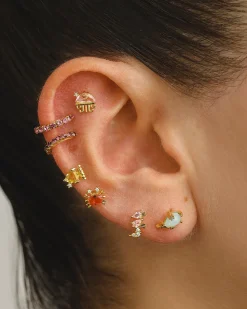 PENDIENTES ARLA MINI PURPLE SILVER