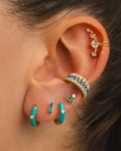 PENDIENTES ARLA TURQUOISE GOLD