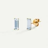 PENDIENTES BAGUETTE BLUE GOLD