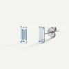 PENDIENTES BAGUETTE BLUE SILVER