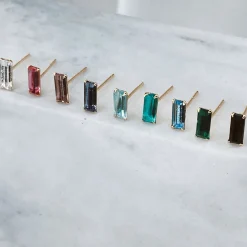 PENDIENTES BAGUETTE BLUE GOLD