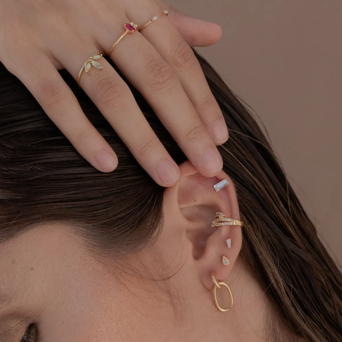PENDIENTES BAGUETTE GOLD
