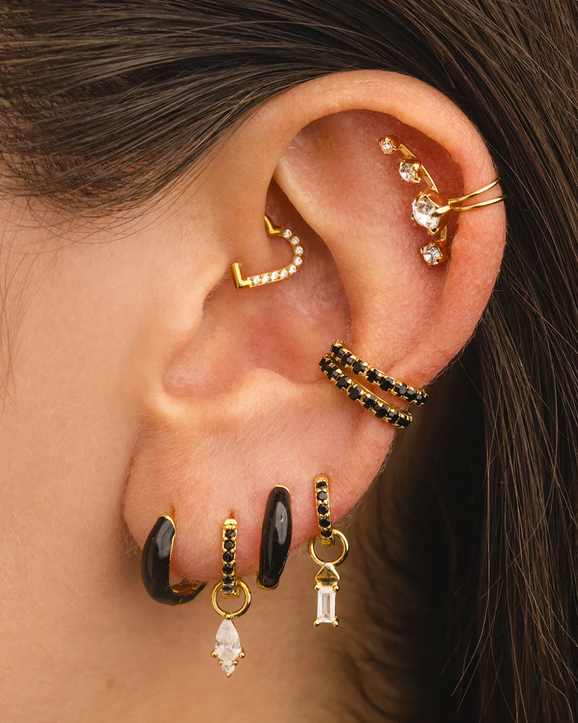 PENDIENTES BELMA BLACK GOLD