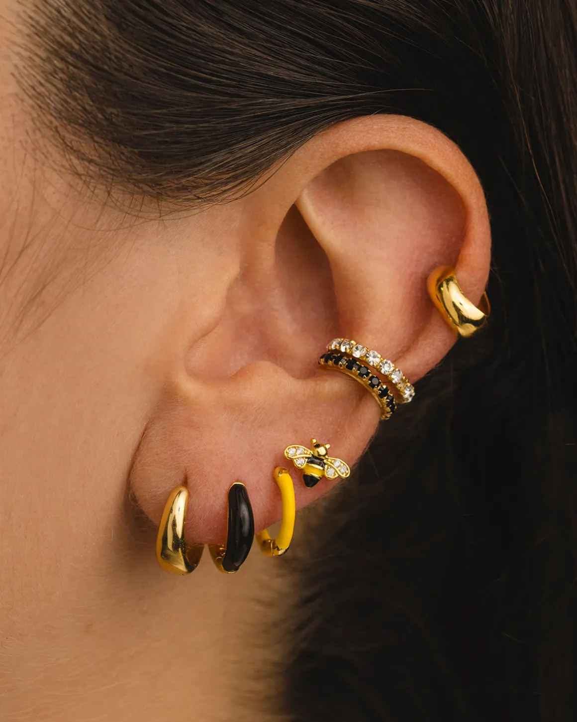 PENDIENTES BELMA BLACK GOLD