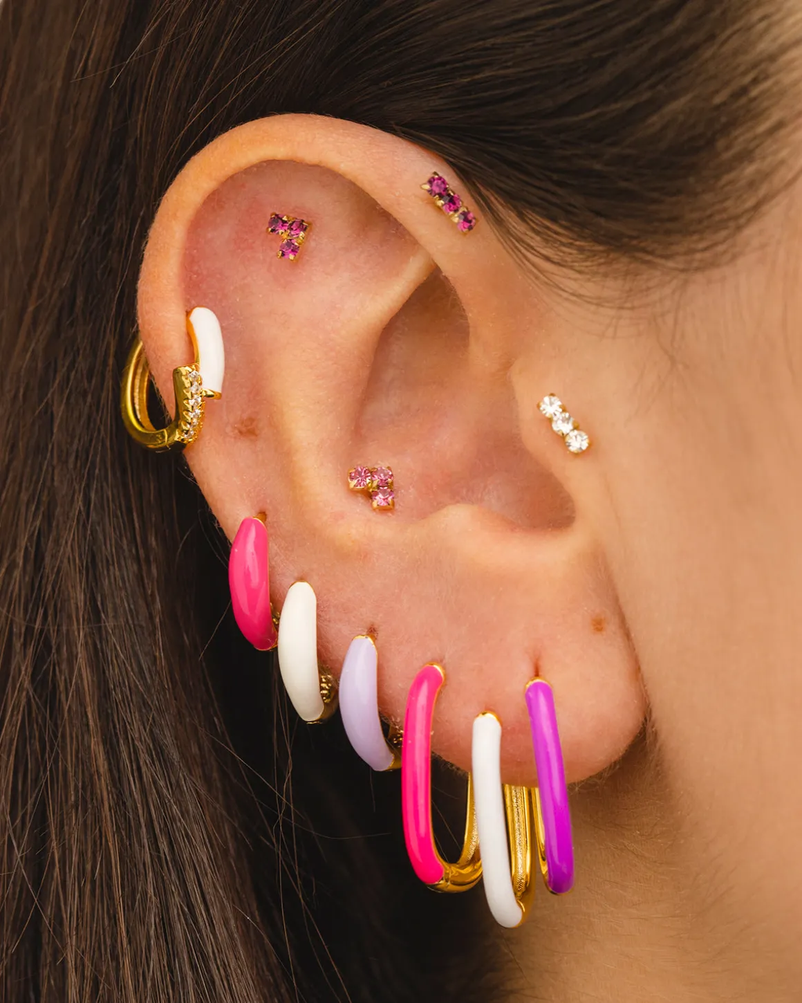 PENDIENTES BELMA PURPLE GOLD