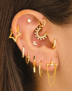 PENDIENTES BOLT GOLD