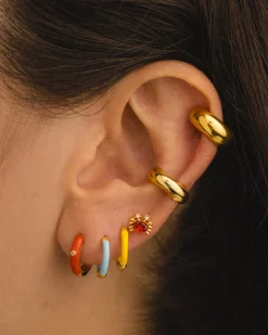 PENDIENTES CARA RED GOLD