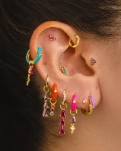 PENDIENTES CARA RED GOLD