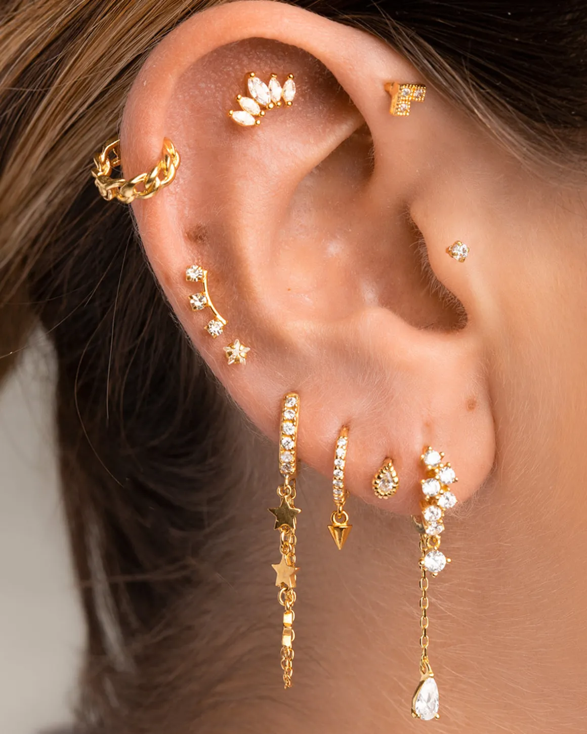 PENDIENTES CHAMPAGNE GOLD