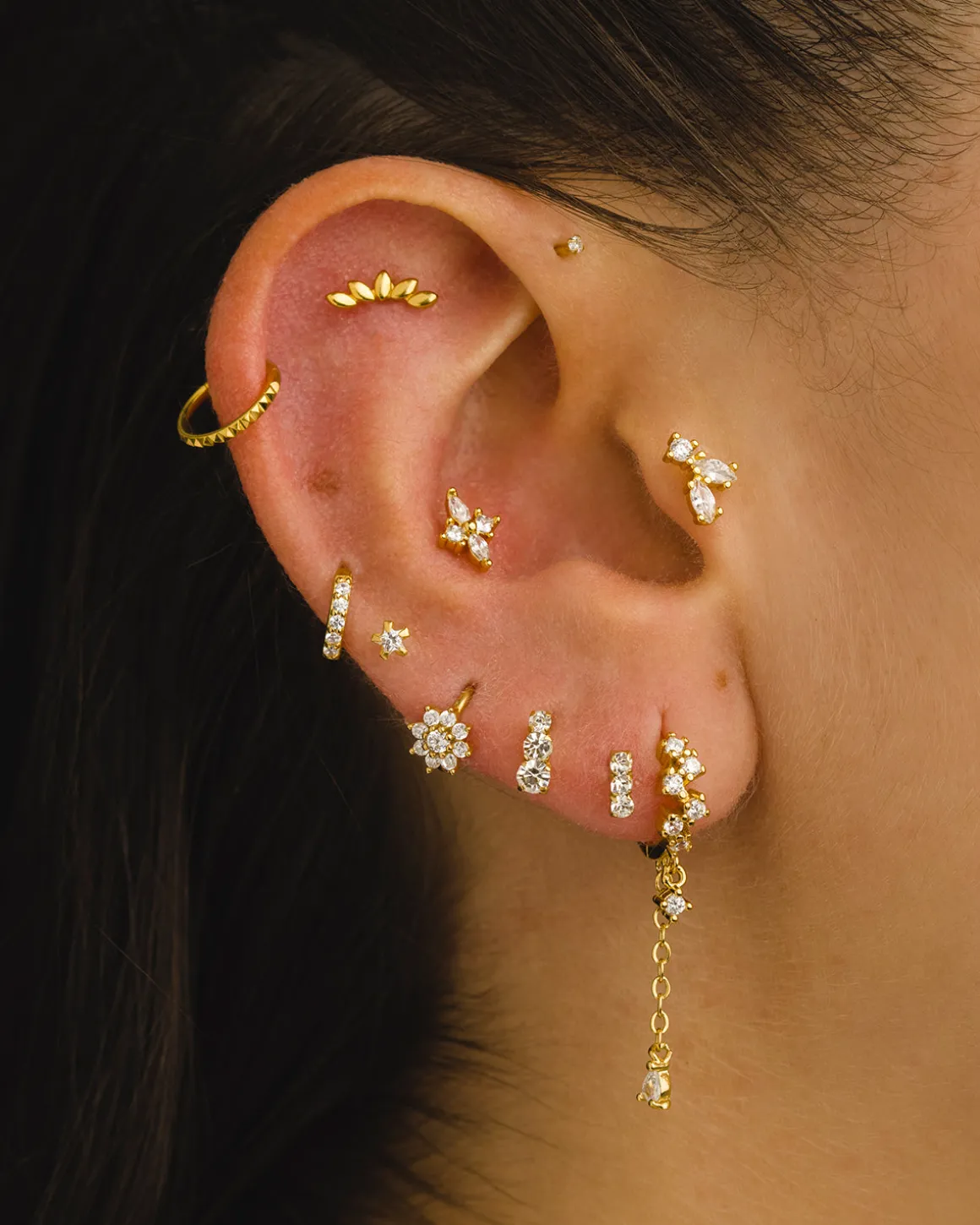 PENDIENTES CHAMPAGNE GOLD