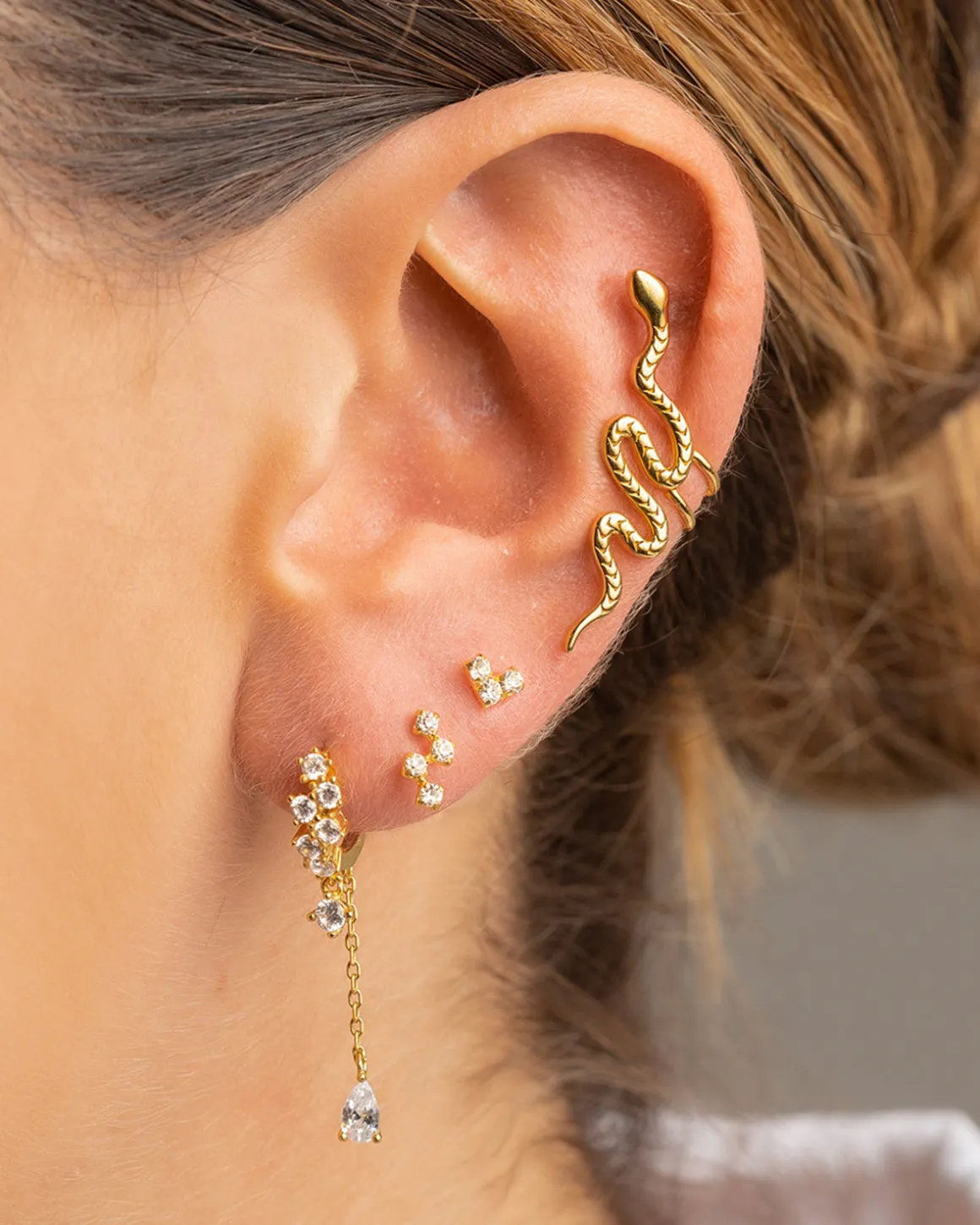 PENDIENTES CHAMPAGNE GOLD