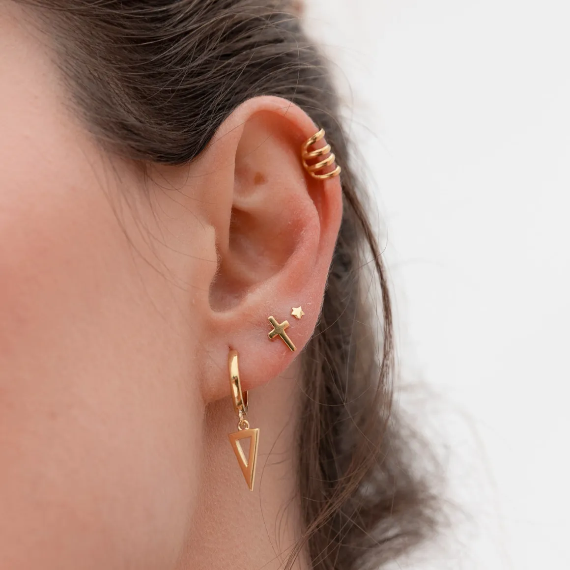 PENDIENTES CROIX MINI GOLD
