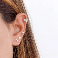 PENDIENTES CROIX MINI SILVER