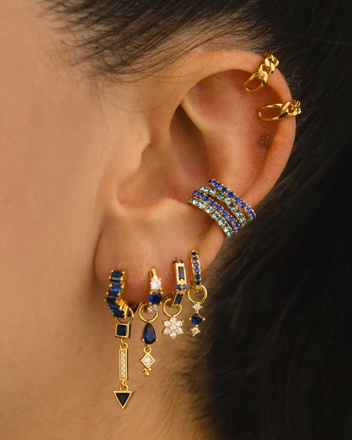 PENDIENTES DANA BLUE SILVER