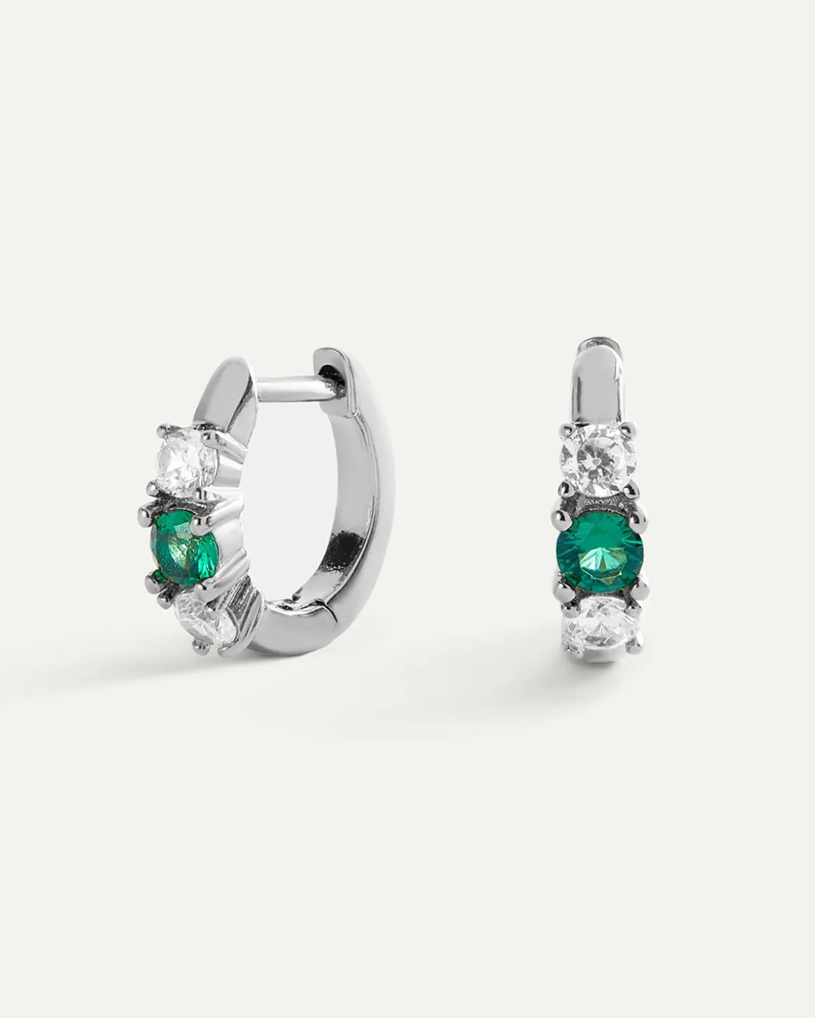 PENDIENTES DANA GREEN SILVER