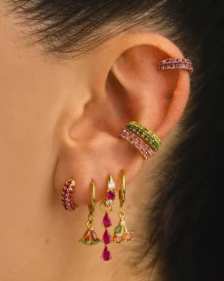 PENDIENTES DANA PINK GOLD