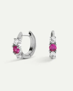 PENDIENTES DANA PINK SILVER