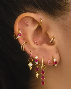PENDIENTES DANA PINK SILVER