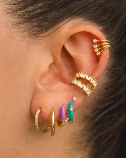 PENDIENTES ELDA PURPLE GOLD
