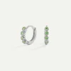 PENDIENTES ELI GREEN MINI SILVER