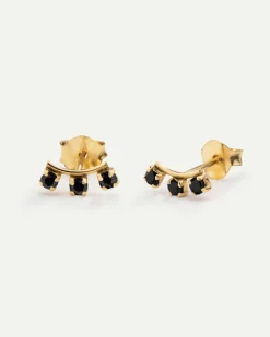 PENDIENTES ELVIRA BLACK GOLD