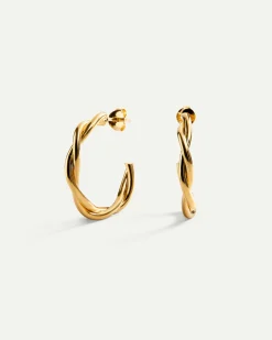 PENDIENTES HALO TWIST GOLD
