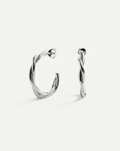 PENDIENTES HALO TWIST SILVER