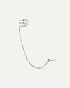 PENDIENTES HARI CHAIN BALL SILVER