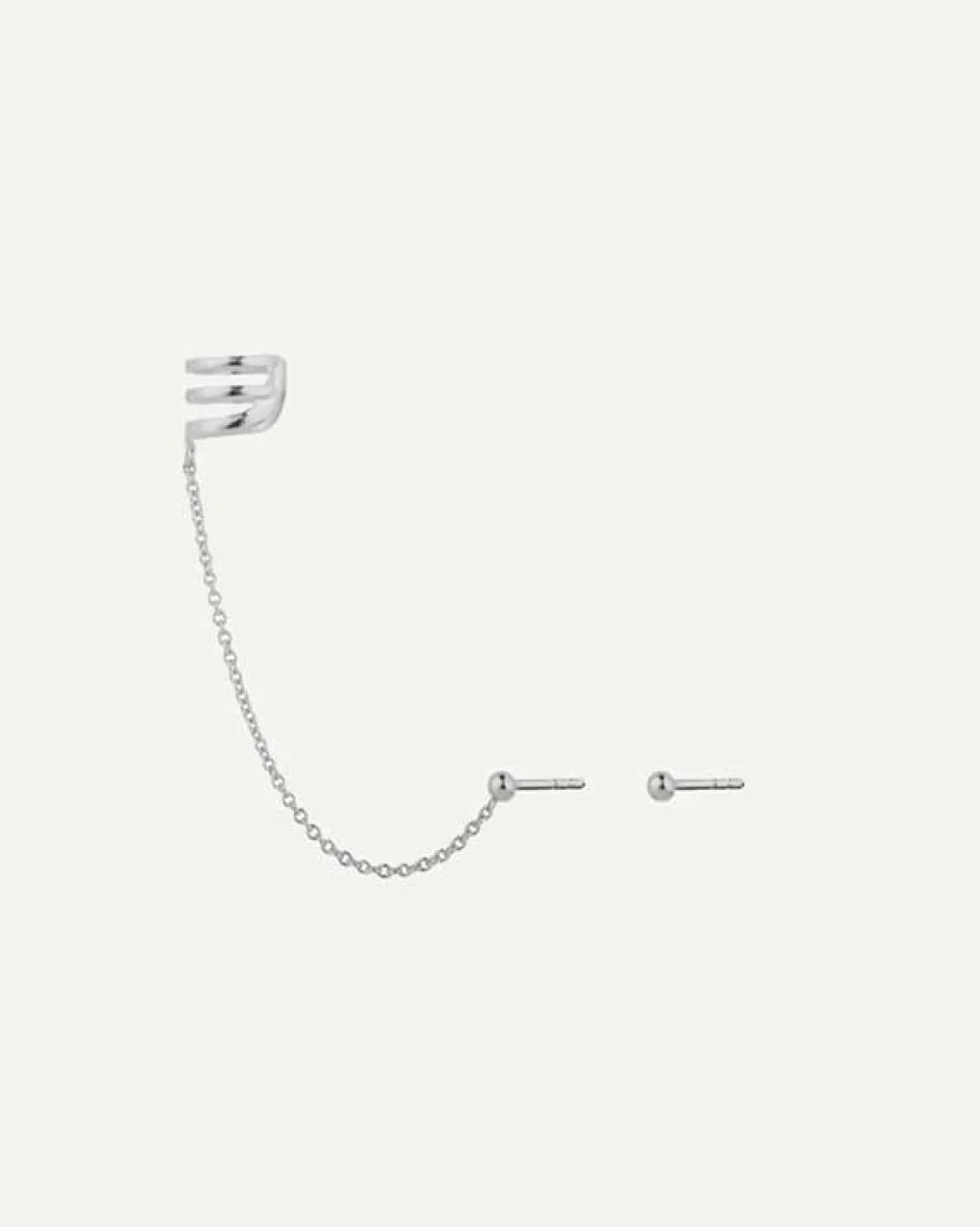 PENDIENTES HARI CHAIN BALL DUO SILVER