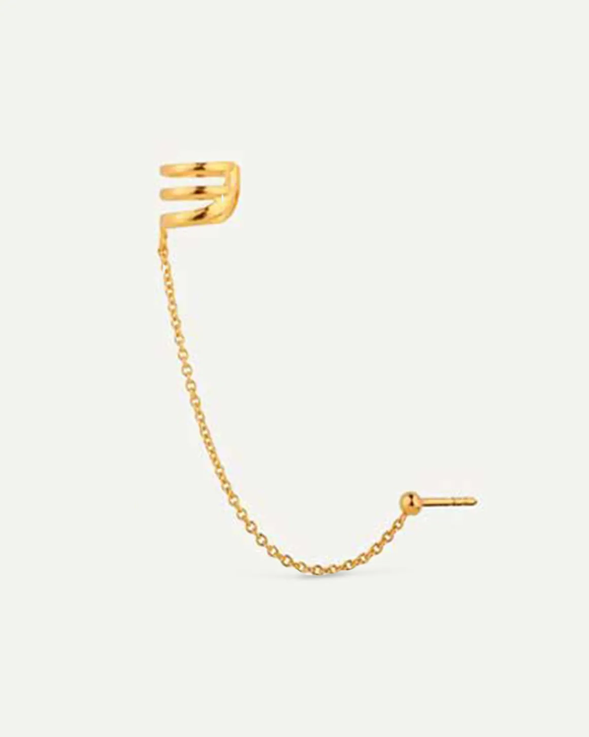 PENDIENTES HARI CHAIN BALL GOLD
