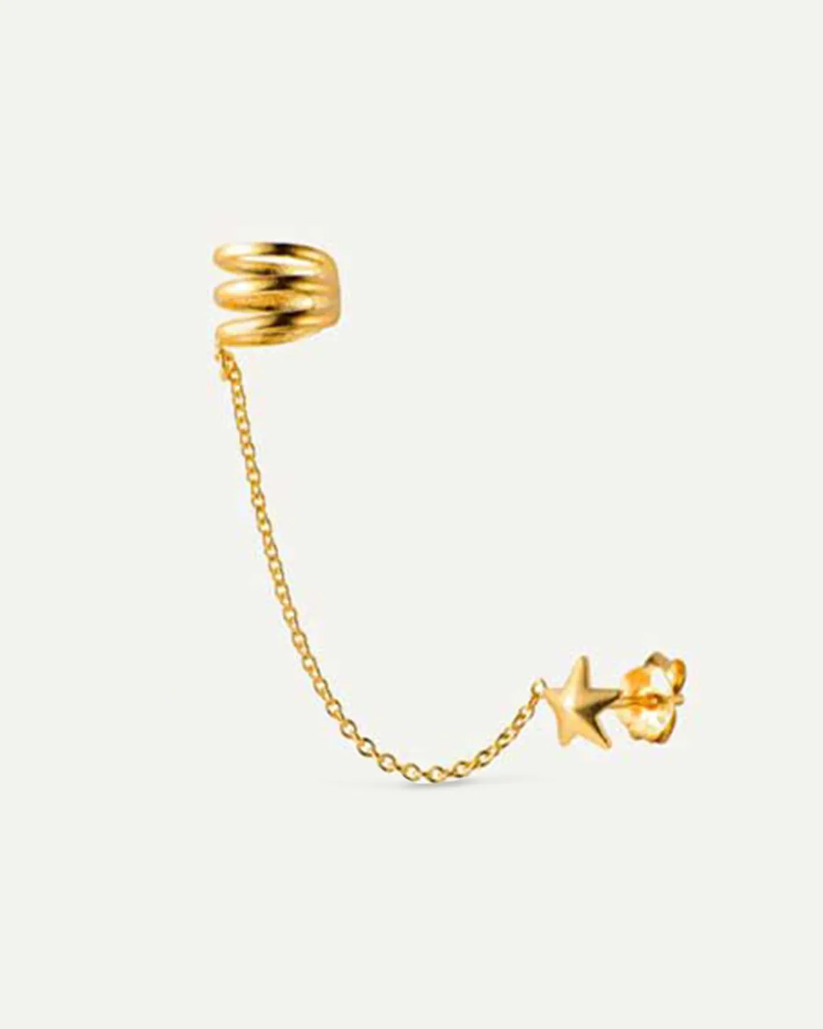 PENDIENTES HARI CHAIN STAR GOLD