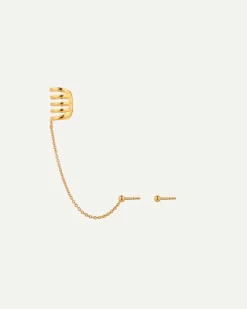 PENDIENTES HARI MAXI CHAIN BALL DUO GOLD