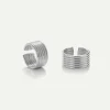 PENDIENTES HARI SOLID LINE SILVER