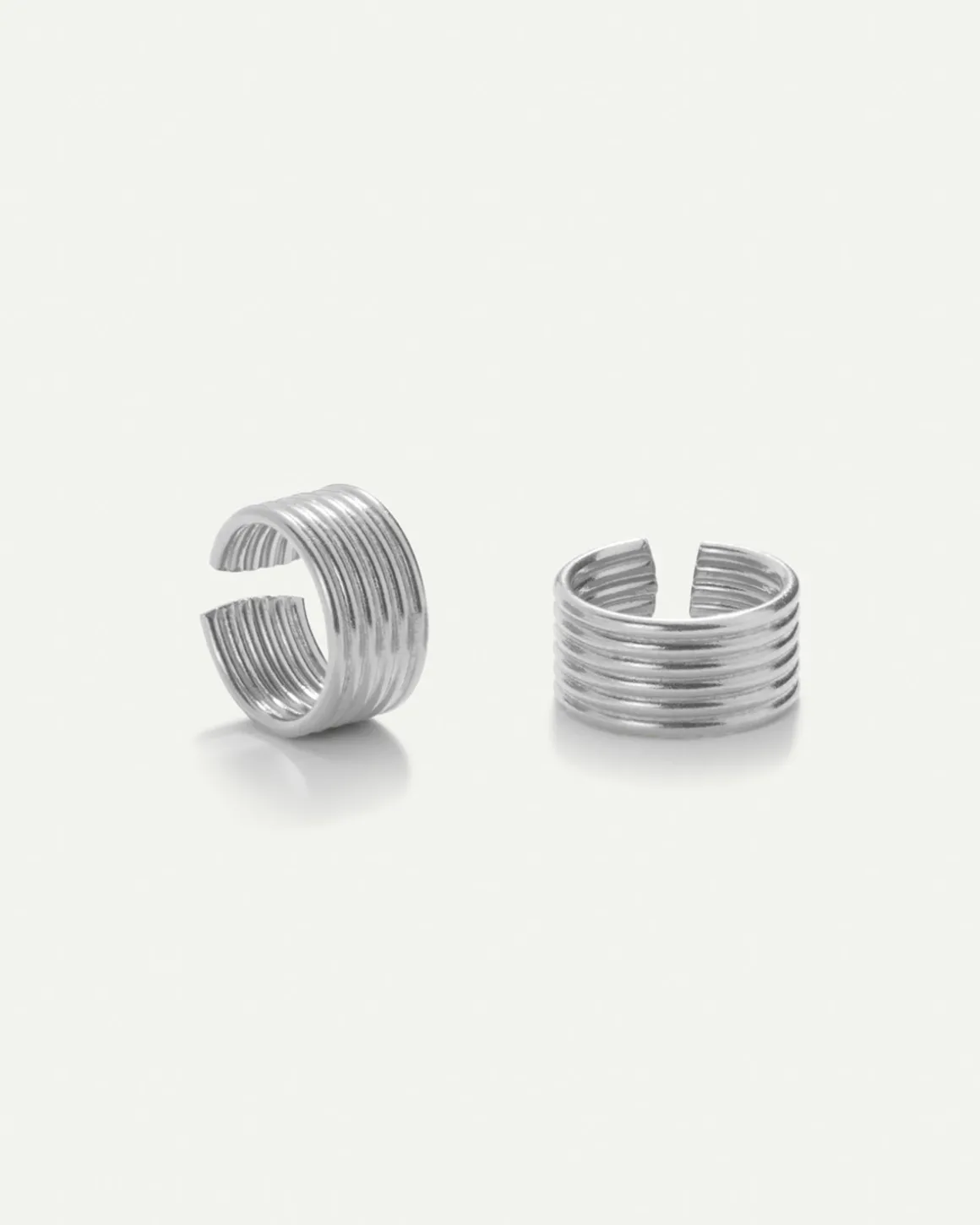 PENDIENTES HARI SOLID LINE SILVER