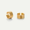 PENDIENTES HARI SOLID LINE GOLD