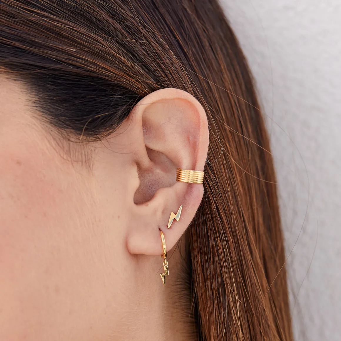 PENDIENTES HARI SOLID LINE SILVER