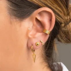 PENDIENTES HARI SOLID LINE GOLD