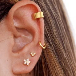 PENDIENTES HARI SOLID LINE GOLD