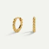 PENDIENTES HOOPS BALLS MINI GOLD