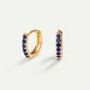 PENDIENTES HOOPS BRIGHT BLUE GOLD