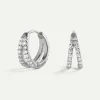 PENDIENTES HOOPS BRIGHT DOBLE MAXI SILVER