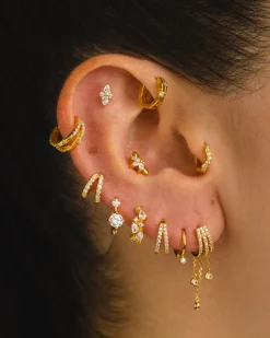 PENDIENTES HOOPS BRIGHT DOBLE GOLD