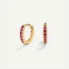 PENDIENTES HOOPS BRIGHT PINK GOLD