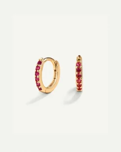 PENDIENTES HOOPS BRIGHT PINK GOLD